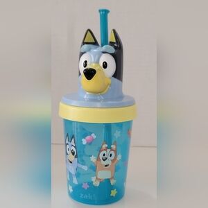 Kids Bluey Straw Tumbler - Blue and Yellow